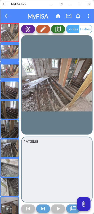 In-App Image Red-Lining View